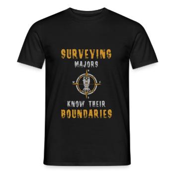 Les majeures topographes branchées connaissent leurs limites - T-shirt homme - noir - Devant - AI Model Male 178 light (178cm)