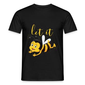 Cute Let It Bee Apiarists gift - Men's T-Shirt - black - Front - AI Model Male 178 light (178cm)