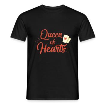Niedliche Königin der Herz-Karten-Kartenspielergeschenk - Männer T-Shirt - Schwarz - Vorne - AI Model Male 178 light (178cm)