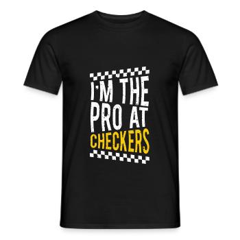 Cool Pro At Checkers Shirt Checkers Players gift - Men's T-Shirt - black - Front - AI Model Male 178 light (178cm)