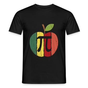 Cool Vintage Applie Pie Pi Pun Retro Bakers cadeau - T-shirt homme - noir - Devant - AI Model Male 178 light (178cm)