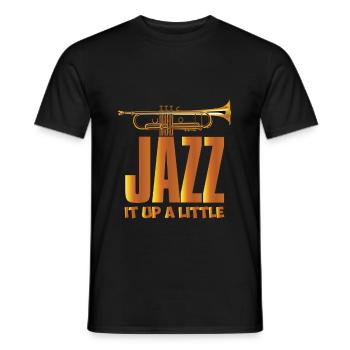 Cooler Jazz es herauf ein kleines Soul-Musik-Jazzgeschenk - Männer T-Shirt - Schwarz - Vorne - AI Model Male 178 light (178cm)