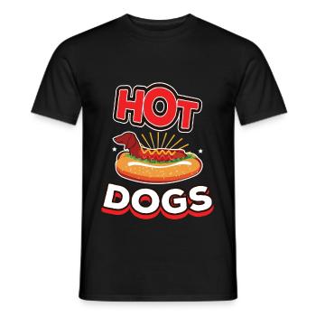 Saucisse graphique Hot Dogs Dog - T-shirt homme - noir - Devant - AI Model Male 178 light (178cm)