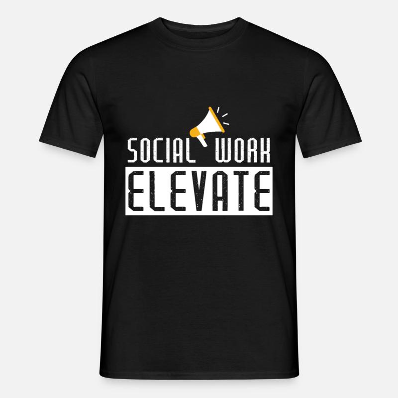 Soziale Arbeit Elevate - Männer T-Shirt - Schwarz
