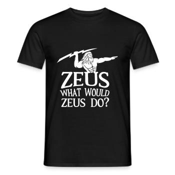 Que ferait Zeus - T-shirt homme - noir - Devant - AI Model Male 178 light (178cm)
