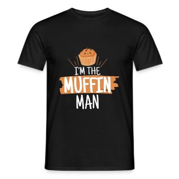 Je suis le muffin Guy Cupcakes - T-shirt homme - noir - Devant - AI Model Male 178 light (178cm)