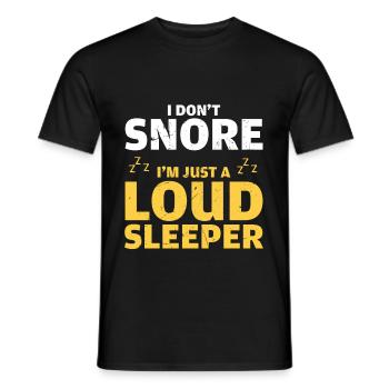 Kein Snore nur schlafen laut - Männer T-Shirt - Schwarz - Vorne - AI Model Male 178 light (178cm)