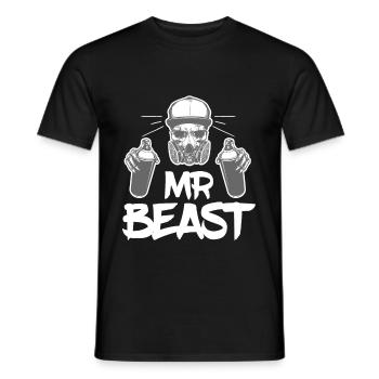 Mr Beast Graffiti Master Spray - Men's T-Shirt - black - Front - AI Model Male 178 light (178cm)
