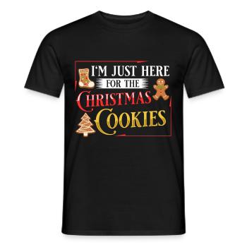 Christmas Cookies Biscuit Baking Christmas biscuits - Men's T-Shirt - black - Front - AI Model Male 178 light (178cm)