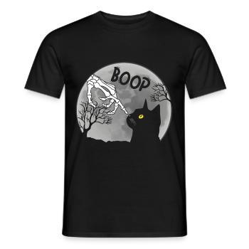 Boop Skeleton Cat Halloween - Men's T-Shirt - black - Front - AI Model Male 178 light (178cm)