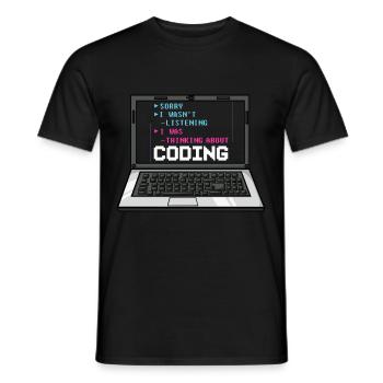 Programmeur Programmation Ordinateur Développeur Pc - T-shirt homme - noir - Devant - AI Model Male 178 light (178cm)