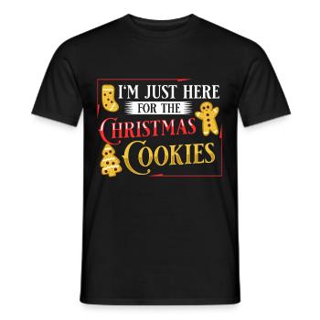 Christmas Cookies Biscuit Baking Christmas biscuits - Men's T-Shirt - black - Front - AI Model Male 178 light (178cm)