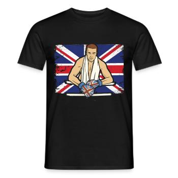 Boxe Royaume-Uni - T-shirt homme - noir - Devant - AI Model Male 178 light (178cm)