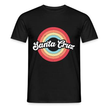 Santa Cruz Vintage Arc-en-ciel - T-shirt homme - noir - Devant - AI Model Male 178 light (178cm)