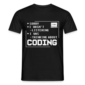 Programmeur Programmation Ordinateur Développeur Pc - T-shirt homme - noir - Devant - AI Model Male 178 light (178cm)