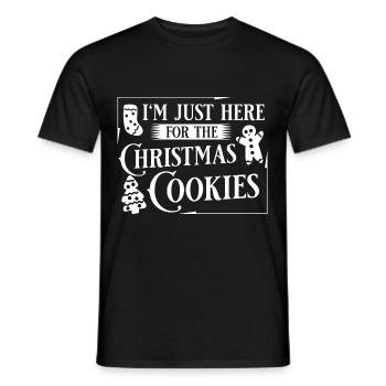 Christmas Cookies Biscuit Baking Christmas biscuits - Men's T-Shirt - black - Front - AI Model Male 178 light (178cm)