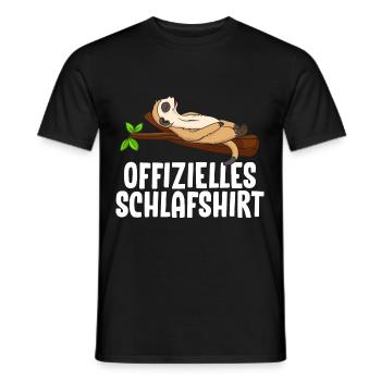 T-shirt de nuit officiel Meerkat - T-shirt homme - noir - Devant - AI Model Male 178 light (178cm)