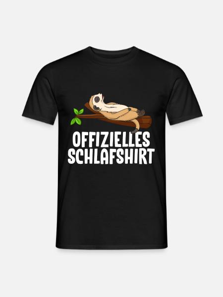 Offizielles Schlafshirt Erdmännchen - Männer T-Shirt - Schwarz