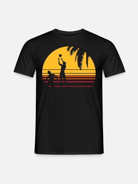 BEACH VOLLEY PALME - Men's T-Shirt - black