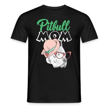Pitbull Mama T-Shirt - Männer T-Shirt - Schwarz - Vorne - AI Model Male 178 light (178cm)