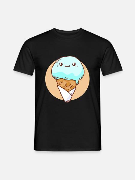 Ice Cream Kawaii - Men's T-Shirt - black