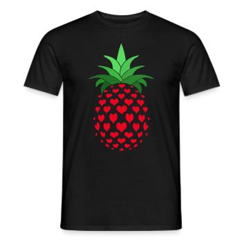 Ananas - Männer T-Shirt - Schwarz - Vorne - AI Model Male 178 light (178cm)