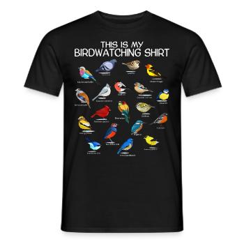 Vögel beobachten Orinthologe Birdwatching Geschenk - Männer T-Shirt - Schwarz - Vorne - AI Model Male 178 light (178cm)