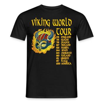 Viking World Tour Vikings Walhalla Odin - T-shirt homme - noir - Devant - AI Model Male 178 light (178cm)