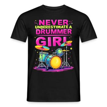 Ne sous-estimez jamais une batteuse - T-shirt homme - noir - Devant - AI Model Male 178 light (178cm)