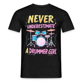 Ne sous-estimez jamais une batteuse - T-shirt homme - noir - Devant - AI Model Male 178 light (178cm)