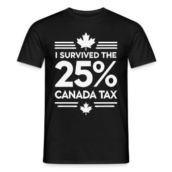 J’ai survécu à l’impôt canadien de 25 % - T-shirt homme - noir - Devant - AI Model Male 178 light (178cm)