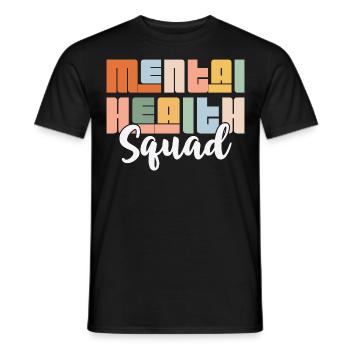 Mental Health Squad - Men's T-Shirt - black - Front - AI Model Male 178 light (178cm)