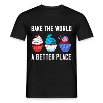 Cupcake Backen Bäckerei Bäcker Kuchen - Männer T-Shirt - Schwarz - Vorne - AI Model Male 178 light (178cm)