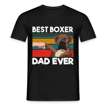 Best Boxer Dad Ever - Men's T-Shirt - black - Front - AI Model Male 178 light (178cm)