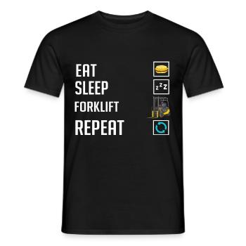 Gabelstapler Fahrer Stapler Hubstapler Hubwagen - Männer T-Shirt - Schwarz - Vorne - AI Model Male 178 light (178cm)