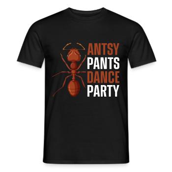 Antsy pants dance party - Men's T-Shirt - black - Front - AI Model Male 178 light (178cm)