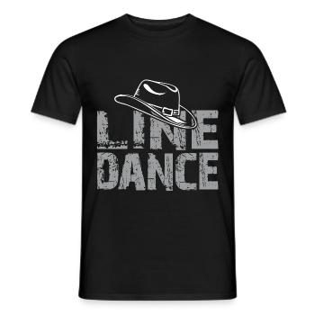 Line Dance Time Line Dancing Dancing - Men's T-Shirt - black - Front - AI Model Male 178 light (178cm)