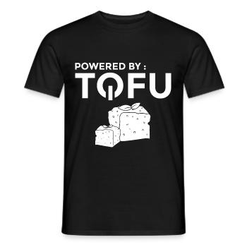 Tofu Soy Soy bean Vegan Vegan - Men's T-Shirt - black - Front - AI Model Male 178 light (178cm)