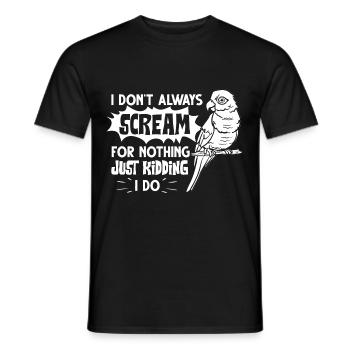 Afrikanischer Graupapagei Papagei Vogel Afrika - Männer T-Shirt - Schwarz - Vorne - AI Model Male 178 light (178cm)