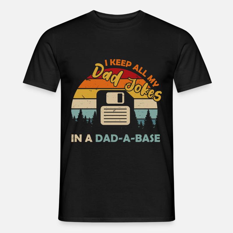 I Keep All My Dad Jokes In A Dad A Base Diskette - Männer T-Shirt - Schwarz
