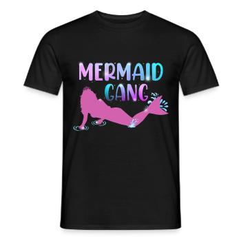 Mermaid Gang - Männer T-Shirt - Schwarz - Vorne - AI Model Male 178 light (178cm)