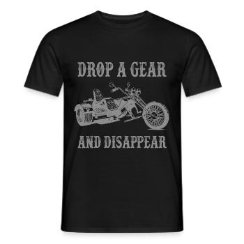 Laissez tomber un engrenage et faites disparaître Trike Bike Tricycle - T-shirt homme - noir - Devant - AI Model Male 178 light (178cm)