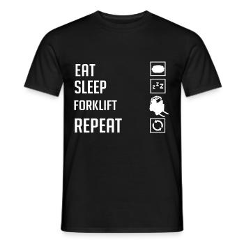 Gabelstapler Fahrer Stapler Hubstapler Hubwagen - Männer T-Shirt - Schwarz - Vorne - AI Model Male 178 light (178cm)