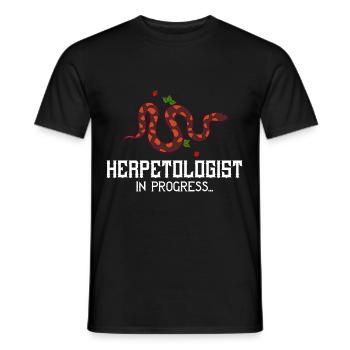 Herpetology Reptiles Herpetologist Lizards - Men's T-Shirt - black - Front - AI Model Male 178 light (178cm)