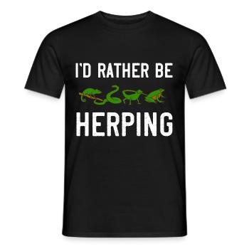 Herpetology Reptiles Herpetologist Lizards - Men's T-Shirt - black - Front - AI Model Male 178 light (178cm)