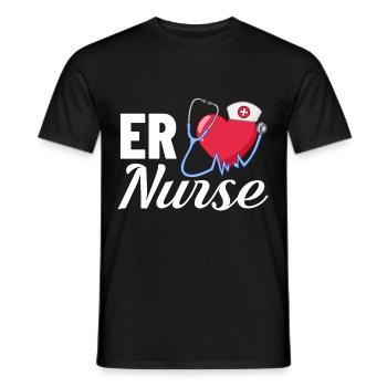 Emergency Department Emergency Nurse First Aid - Men's T-Shirt - black - Front - AI Model Male 178 light (178cm)