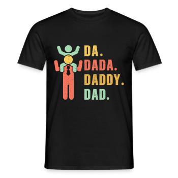 Papa Dada Papa - Männer T-Shirt - Schwarz - Vorne - AI Model Male 178 light (178cm)