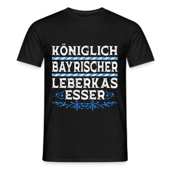Königlich Bayrischer Leberkas Esser Bayern - Männer T-Shirt - Schwarz - Vorne - AI Model Male 178 light (178cm)
