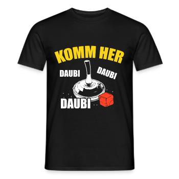 Komm Her Daubi Daubi Stockschütze Eisstock Daube - Männer T-Shirt - Schwarz - Vorne - AI Model Male 178 light (178cm)