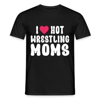 Ich liebe Hot Wrestling Moms - Männer T-Shirt - Schwarz - Vorne - AI Model Male 178 light (178cm)